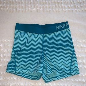 Blue Nike Pro Shorts